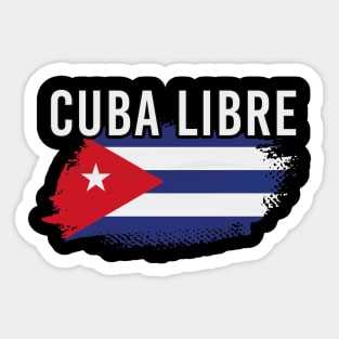 SOS Cuba Libre Bandera Cubana - Freedom for Cuba Support Sticker